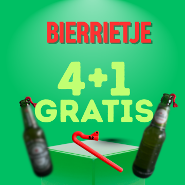 Poster bierrietje vierkante sticker 1